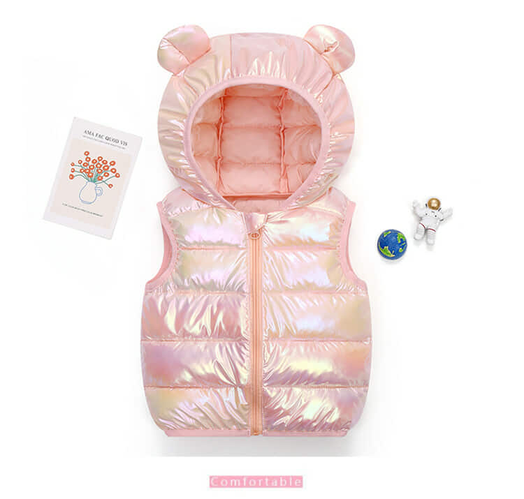 CHALECO ROSADO PERLADO