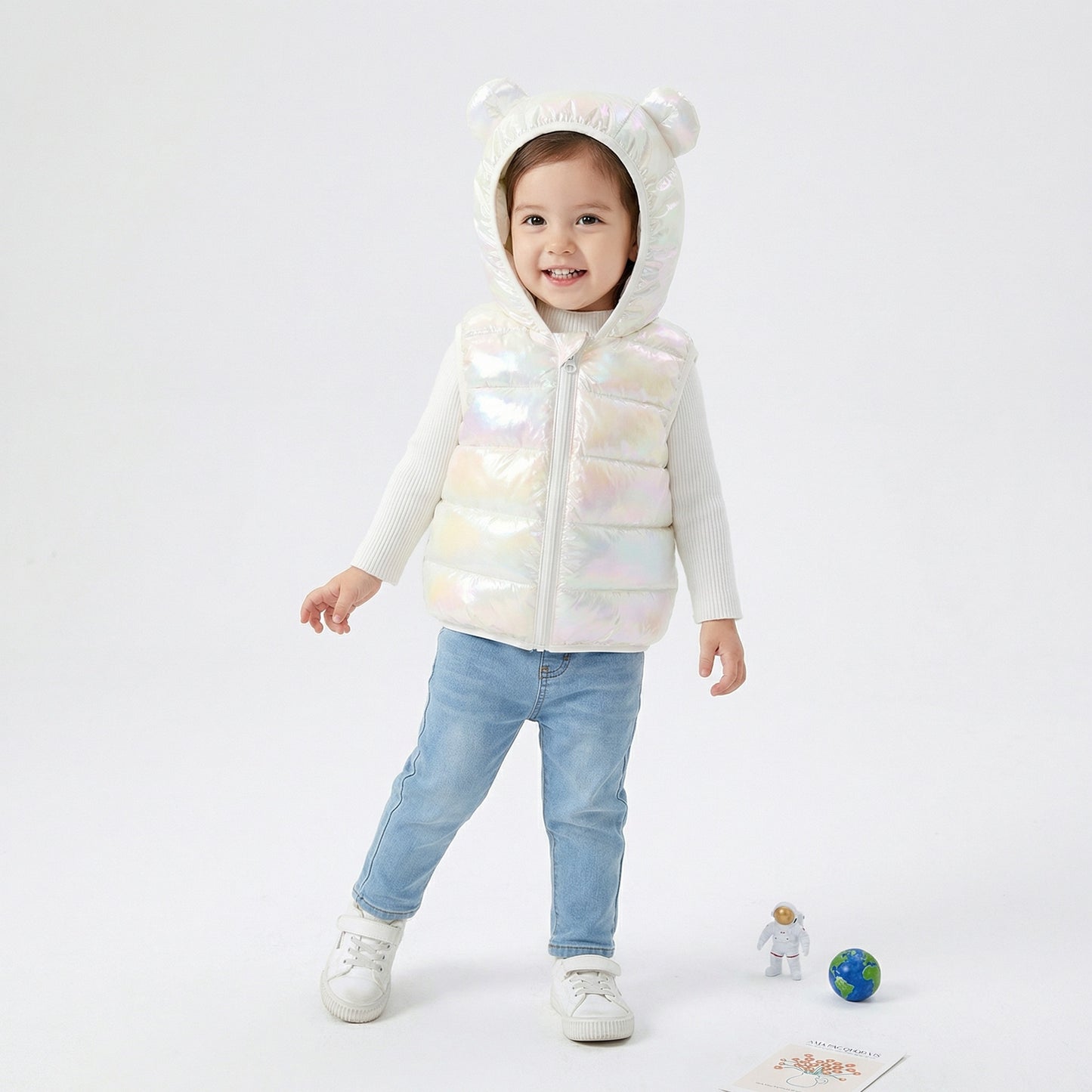 CHALECO BLANCO PERLADO