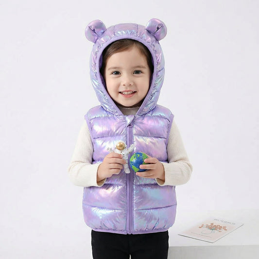 CHALECO MORADO PERLADO