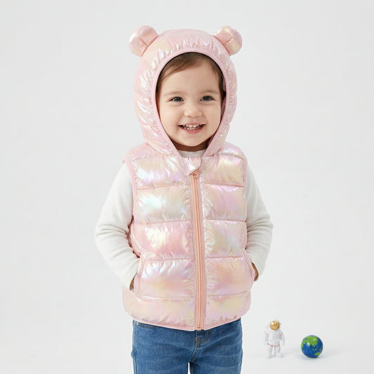 CHALECO ROSADO PERLADO