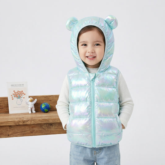 CHALECO VERDE PERLADO